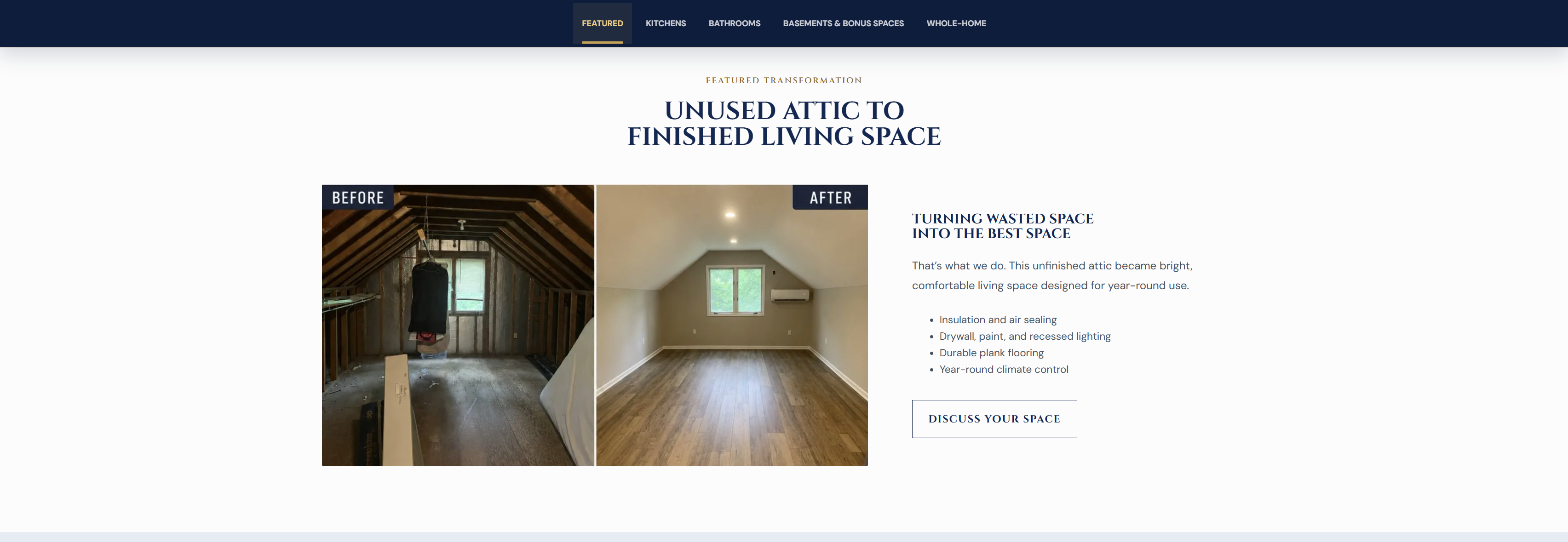 Stonewall Renovations attic before-and-after project feature